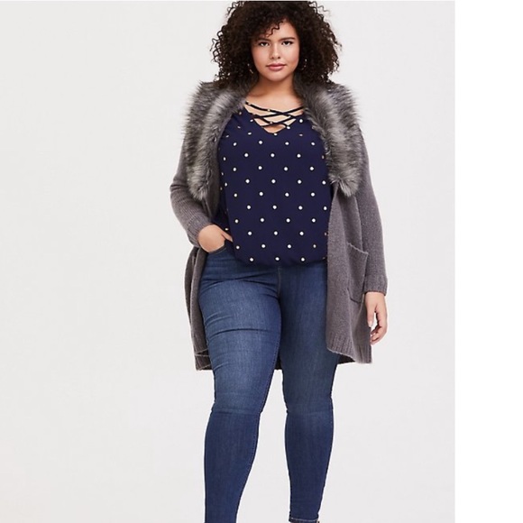 Torrid CHIFFON LATTICE BLOUSE 0 - Picture 1 of 6